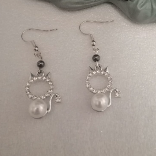 Boucles d'oreilles chat