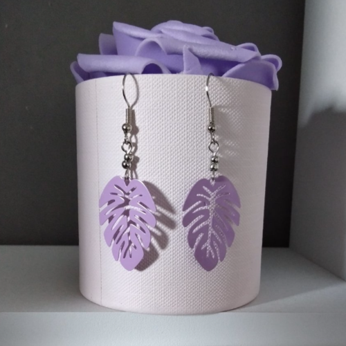 Boucles d'oreilles feuille