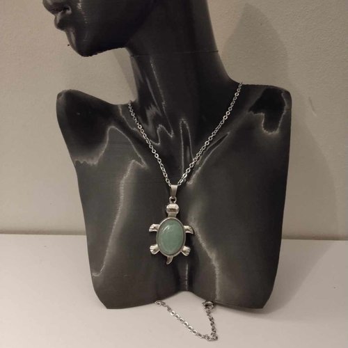 Collier tortue, pierre naturelle