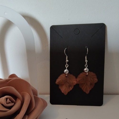 Boucles d'oreilles feuille
