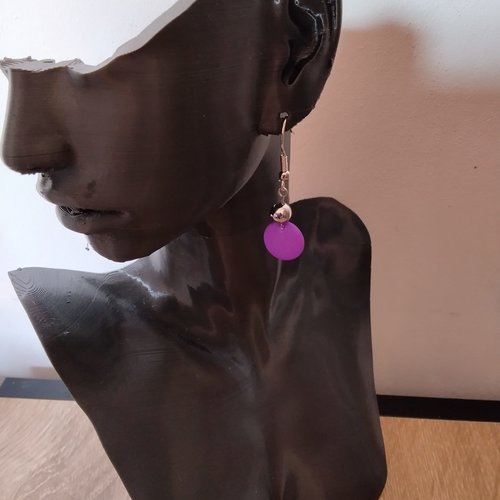 Boucles d'oreilles cercle, résine