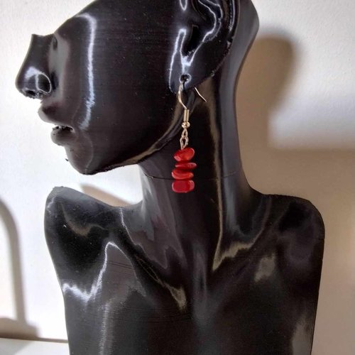 Boucles d'oreilles, pierres naturelle