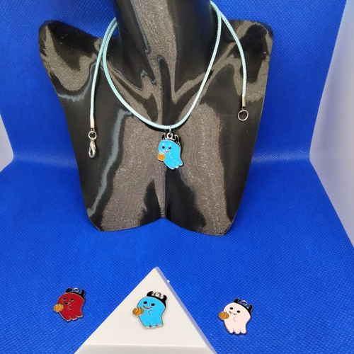 Collier enfants, fantôme bleu