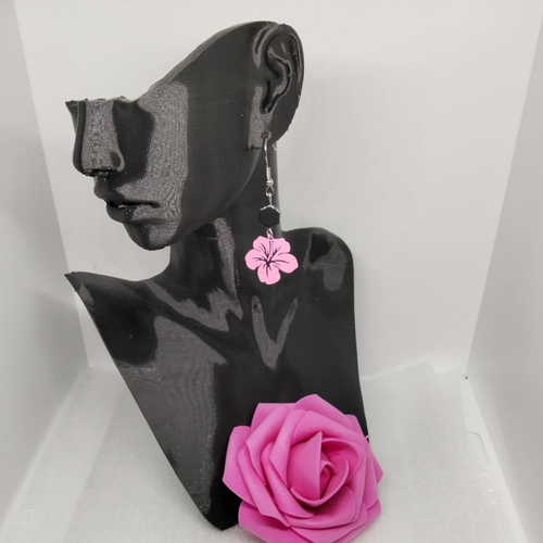 Boucles d'oreilles, fleur de lotus