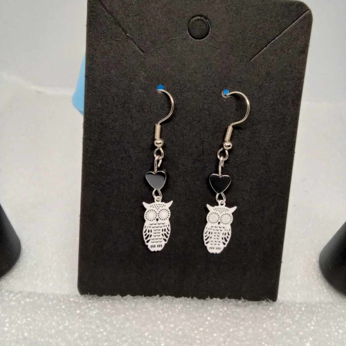 Boucles d'oreilles chouette