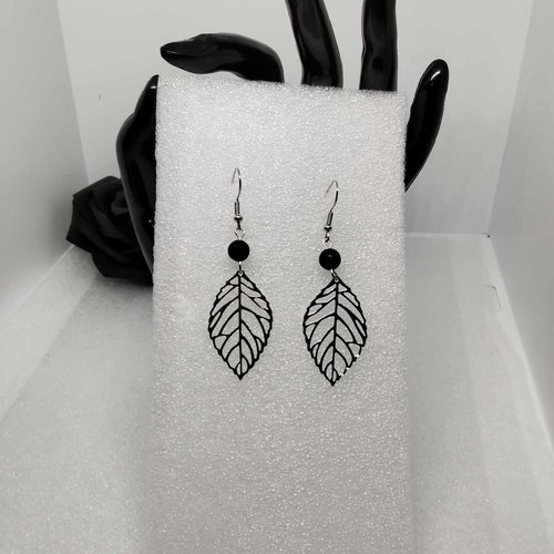 Boucles d'oreilles feuille