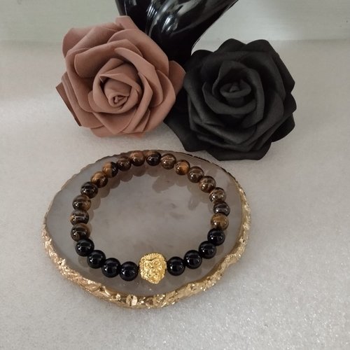 Bracelet homme, perles naturelles