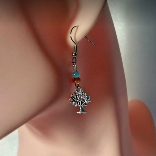 Boucles d'oreilles arbre de vie