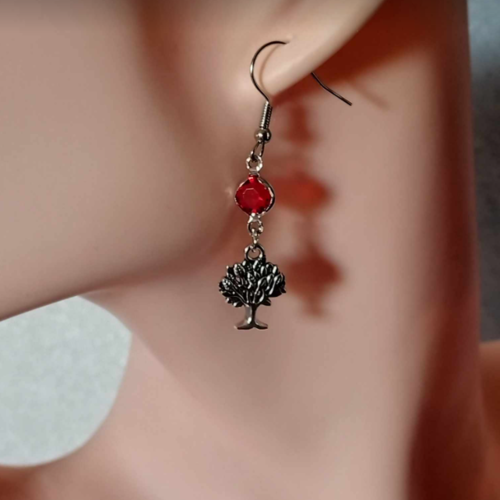 Boucles d'oreilles, arbre de vie