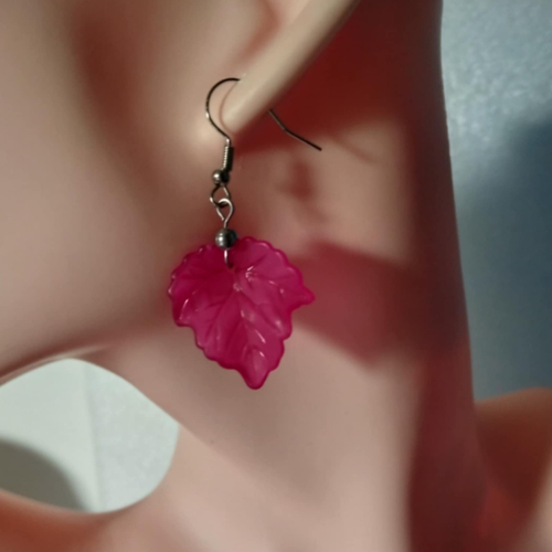 Boucles d'oreilles feuille