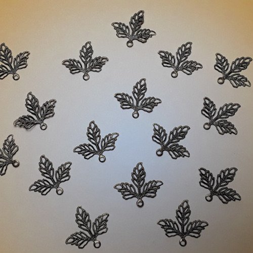 8 estampes feuille bronze 2.3x2.5cm