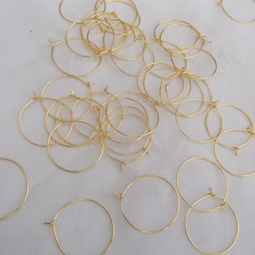 10 anneaux créole 29x25mm boucle d'oreilles doré