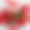 1m de ruban élastique sur volant en organza rouge avec paillettes sequins à reflets 2.7mm