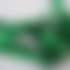 1m de ruban élastique vert foncé avec paillettes sequins à reflets ab brillants 2.2cm