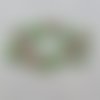 6 boutons étoiles de mer verte 23x21.5mm mixtes bois
