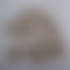 Lot de 6 boutons 25mm en bois beige motif éolienne hélice pale 4 trous