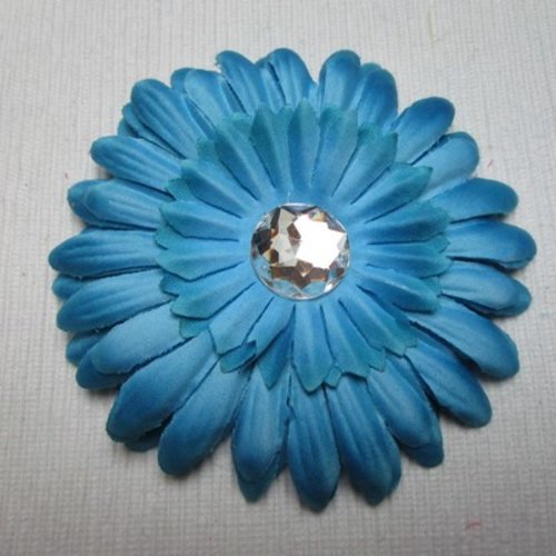  fleur germini 11cm bleu turquoise multiple niveaux tissu