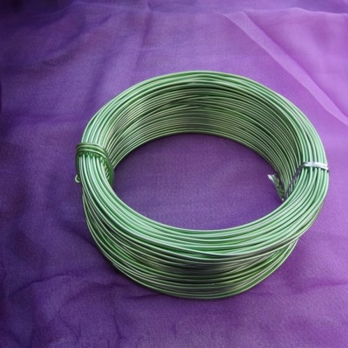 Fil alu lot de 5m30 de long vert anis de 2mm