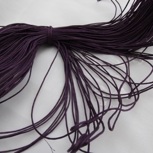 3m de cordon lien ciré violet foncé 2mm