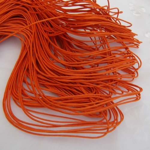 3m de cordon lien ciré orange 1mm