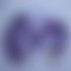  collier corde violet ruban organza violet 43cm