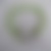 1 cordon collier vert anis coton ciré avec perle 45cm