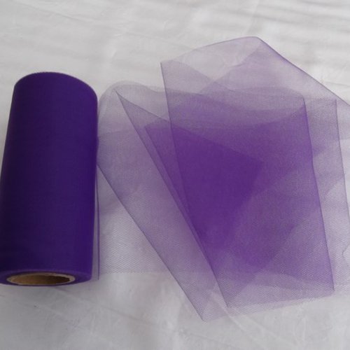 1m de tulle petite maille violet foncé largeur 15cm