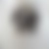 Pendentif éléphant 5.3x4cm oeil noir avec strass blanc argent tibétain