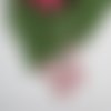 1 pendentif papillon émail 5.1x4.1cm tons roses strass cristal autrichien 