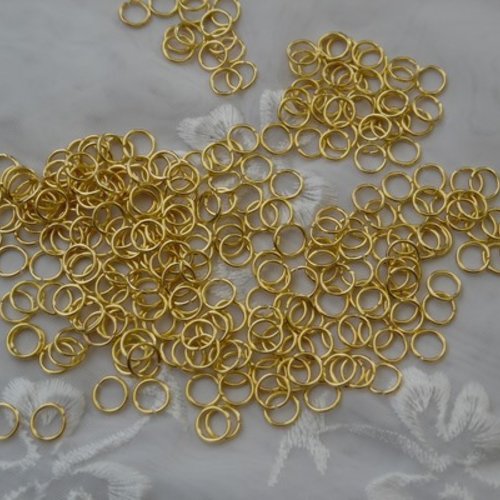 60 anneaux simple 8x1mm doré