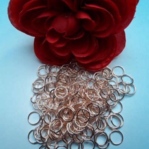 30 anneaux simple 8x0.5mm doré rose