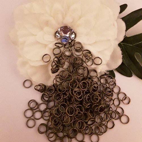 50 anneaux double 8mm bronze