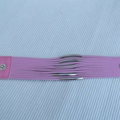 Bande bracelet rose 22x3.7cm à customiser perles tubes