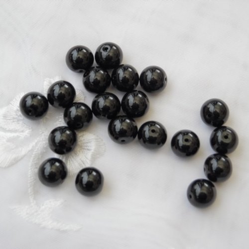 10 perles rondes hématite 8x7.2mm pierre minéral gunmétal