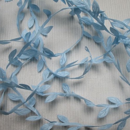1m guirlande serpentine feuilles bleu ciel 2cm cheveux mariage...