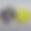 1,10m ruban élastique jaune fluo dentelle bords picot 2cm de large