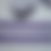 1m dentelle coton violet blanc 2.5cm recto verso identique