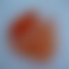 1,10m ruban organza orange à pois blanc de 2.5cm