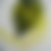 2.10m de ruban guirlande organza jaune papillon perle 2.4cm