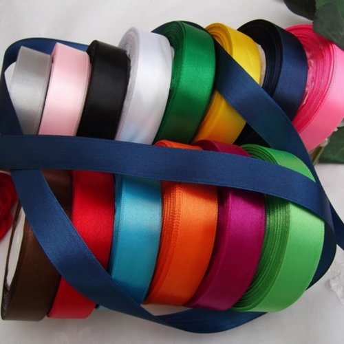 Lot de 3m ruban satin vert anis 20mm 