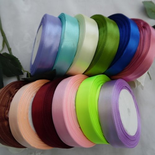 Lot de 3m ruban satin bleu roi 20mm