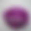 1m de dentelle froufrou violet blanc 3cm organza polyester à étoile 