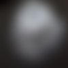 1.30m de dentelle froufrou blanche argenté 4.5cm organza polyester sequin