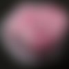1.20m de dentelle froufrou rose argenté 4cm organza satin sequin