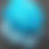  1.10m de dentelle froufrou bleue coeur 5cm organza polyester