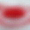 1.30m de dentelle froufrou rouge blanc 3cm organza polyester à pois