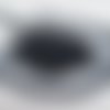 1.30m de dentelle froufrou noir blanc 3cm organza polyester à pois