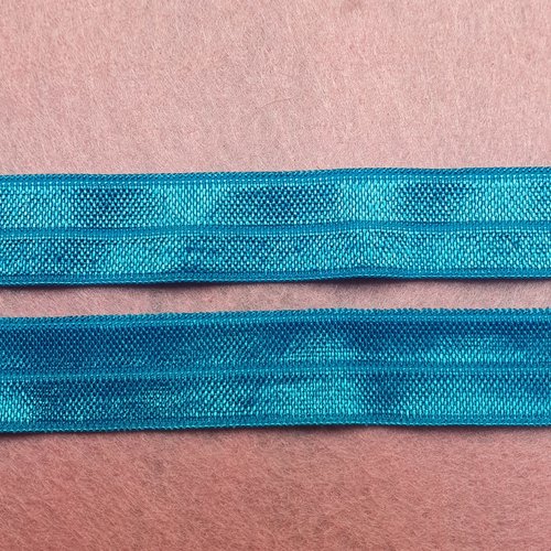 Lot de 2 bandeaux élastique ouvert souple 32x1.5cm bleu
