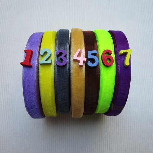 Lot de 3m de ruban organza vert fluo n°6 de 10mm