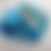 Lot de 3m ruban satin bleu turquoise 25mm